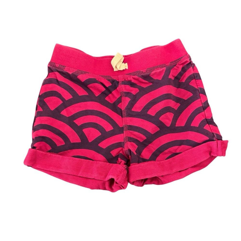 Tea Collection Pink Purple Patterned Knit Shorts Size 6